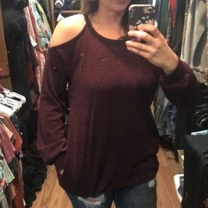 Boutique cold shoulder Sweater